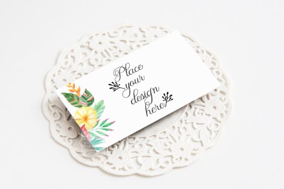 Business Visit Card Feminine Mockup: Showcase Your Brand with Elegance and Simplicity