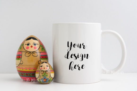 Russian Coffee Mug Mockup: A Minimalist Canvas for Visual Storytelling
